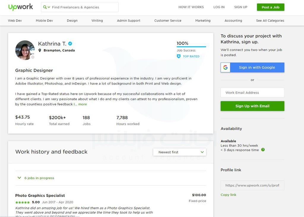 در این مطلب قصد داریم که کمی بیشتر در مورد شاخه طراحی وب در وب‌سایت Upwork صحبت کنیم و ببینیم که چه افرادی به‌عنوان بهترین فریلنسرهای این شاخه در حال فعالیت هستند. یکی از بهترین قابلیت‌های این سایت در معرفی فریلنسرهای محبوب و کاردان است، که چنین امری تنها با فعالیت درست و متداوم در این وب‌سایت محقق شده است و با استفاده از ابزارهای سنجش این وب‌سایت، می‌توان مهارت و تعهد یک فریلنسر را در این حوزه جویا شد. در ادامه به سراغ برخی از بهترین فریلنسرهای طراحی وب می‌رویم.





